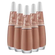 Kit 5 Esmaltes Coleção A Cor da Sua Moda Cor Linho Impala