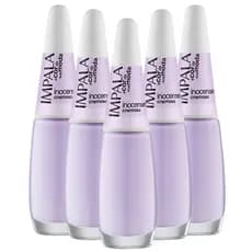 Kit 5 Esmaltes Coleção A Cor da Sua Moda Cor Inocense Impala
