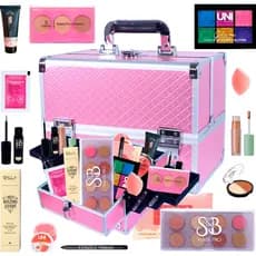 Maleta  De Maquiagem Profissional Grande + Kit de Maquiagens