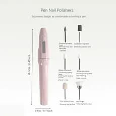 Kit Lixa de Unha Elétrica profissional portátil caneta elétrica de manicure e pedicure