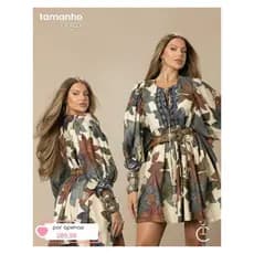 vestido curto Boho chic estampado