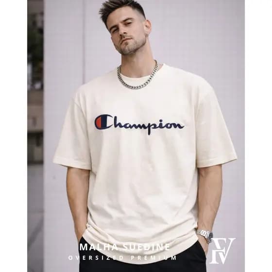 Camiseta G Oversize Unisex Suedine Premium Bordada Estilosa Gola Ribana Confortável Streetwear