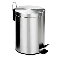 Lixeira Banheiro Inox Cozinha Com Pedal Cesto Removível Qualidade Premium