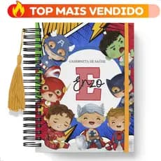 Caderneta de Vacinação Herois Baby Personalizada Capa Dura