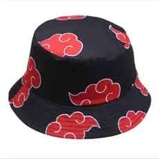 Chapéu Bucket Naruto Anime Nuvem Vermelha Akatsuki Deseho Gang