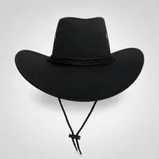 Chapéu Outback Country Com Corda Ajustável Preto Marrom Adulto