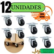 Kit Rodizios Rodinhas Para Móveis Suporte De Vasos Giratórios 360°35mm JPM®