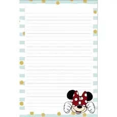 Folhas fichario Minnie A4 personalizada Fazemos qualquer tema