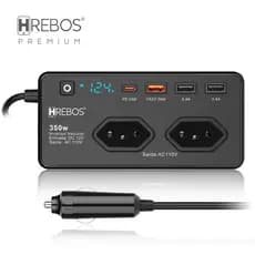 Inversor Conversor 350w 12v Para 110v Tomada + Usb Turbo E USB C Inversor Veicular de energia - MultiCar HREBOS IF-378