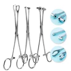 Pinça auxiliar Body piercing Tragus Septo Oval aberta Triangular Kelly tesoura íris aço esterilzável