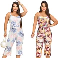 Kit 2 Macacão Feminino Pantacourt Assimétrico