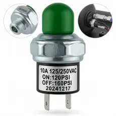 Pressostato Cebolinha 1/4 NPT Automotivo 120-160 PSI Liga/Desliga Compressor Suspensão Ar