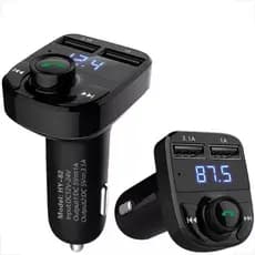 Adaptador Transmissor Bluetooth Fm Carro Sem Fio Carregador x8