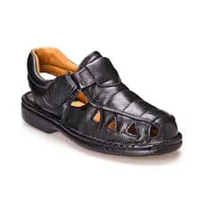 Sandália Masculino Palmilha Conforto Premium Antistress Couro Legitimo Ref:500
