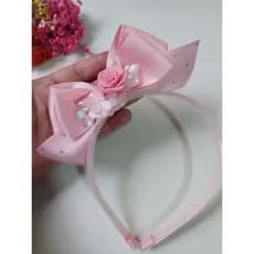 Tiara Luxo Tiara Rosa com flores - Tiara Flores