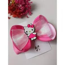 Laço Boutique Hello Kitty Infantil com Brilho no Bico de Pato – Laço Hello Kitty  - Laço para Menina