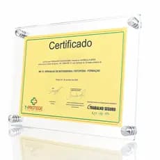 Moldura Acrílica Porta Diploma A4/Ofício 21x29,7 cm – Certificados, Alvarás e Documentos em acrilico