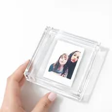 Moldura Acrílica De Mesa ou parede 10X10 CM  Tipo Caixa - porta retrato - premium resistente
