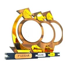 Cavalgada KIT 03 Troféus Vaquejada, Cavalo, Rodeio,  25, 21 e 18 cm Em Acrílico e MDF Premium