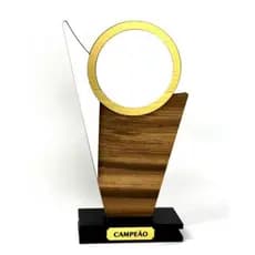 Troféu Premiação para Personalizar Acrílico Base Mdf Torneio Esporte Escola