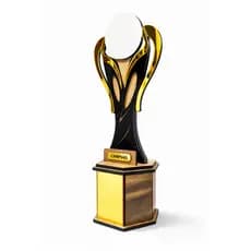 Troféu Campeão 42 Cm 1o Lugar Ouro Premiação Evento Acrílico MDF
