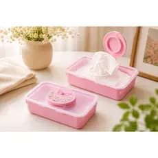 Porta Lenços Umedecidos Jardim Encantado Borboletas Rosa Quarto Bebê Organizador Decorativo