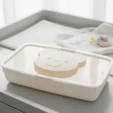 Porta Lenços Umedecidos Ursinho Bege Porta Lenços Bebê Organização Bolsa Maternidade Higiene Plastico Plasútil
