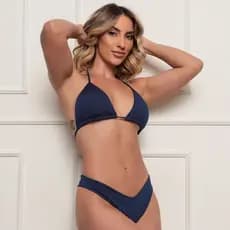 Biquíni Feminino Cortininha Bojo Removível Asa Delta Fio Duplo Semi Fio Dental Empina Bumbum