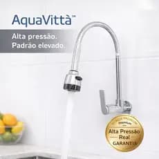 Torneira Cozinha Gourmet  Parede Com Ducha Bica Móvel Alta Pressão