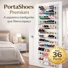 Sapateira Vertical Organizador Sapatos Porta Espaco Compacto 36 Pares Branco Parede Calçados Armário