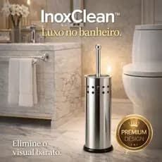 Kit 1/ 2 /3 Peças Escova Sanitária Inox Com Suporte Antibacteriano Durável Praticidade Banheiro