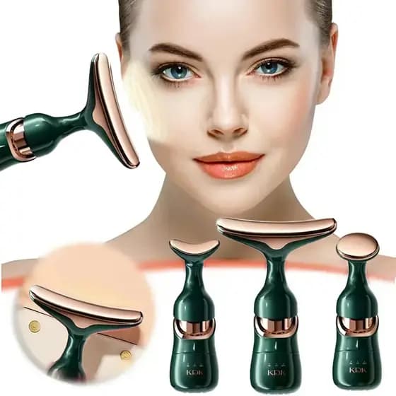 3 Em 1 Facial Massageador Elétrico Profissional Rosto e Pescoço Rejuvenescer Firmeza Anti-idade N7