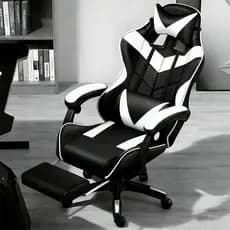 Cadeira Gamer Escritório Ergonômica Confortável Reclinação Altura Ajustável Com Rodinha F19