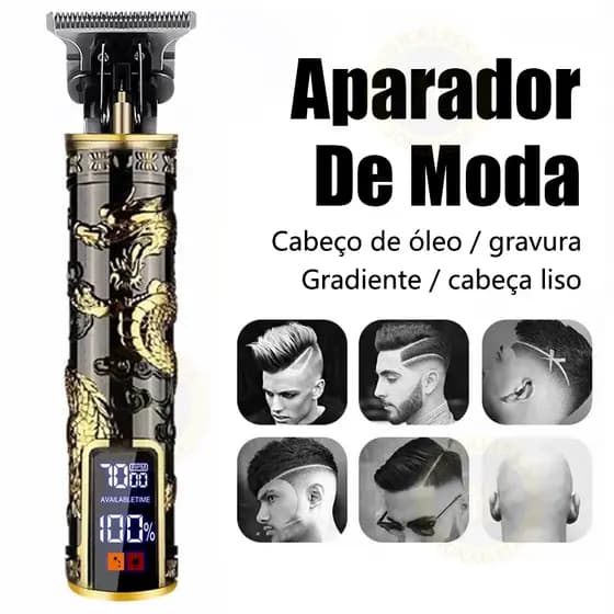 Máquina Cortar Cabelo Recarregável sem fio Máquina Elétrica de cortar cabelo Profissional Barba K4
