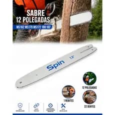 Sabre Saibro Barra Facão 30cm 22 Dentes Compatível  Para Motosserra Stihl Ms162 Ms170 Ms172