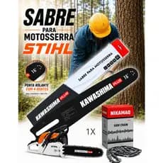 Kit Sabre Barra Facão 16 Polegadas 40CM + Corrente 30 dentes Motosserras Stihl MS038 MS380 MS381 MS382