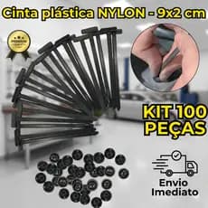 Jogo 100/10/50 Abraçadeira de Nylon Plástica Universal Automática Fivela Fixador Multiuso Carro Moto