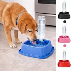 Bebedouro Automático Quadrado Anti Formiga 450ml Cães Gatos Cachorro Suporte Garrafa Higiene Pet