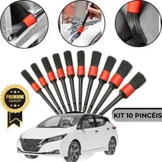 Kit 10 Pincel Detalhamento Lavação Automotivos Carro e Motos Limpeza Automotiva Rodas
