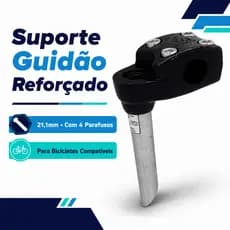 Suporte Mesinha Guidão Reforçado 21,1mm Bicicleta Motorizada Com 4 Parafusos Fixação