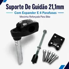 Suporte De Guidão 21,1mm Mesinha Reforçada Com Expander E 4 Parafusos Bicicleta Bike