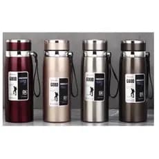 Garrafa 800ml/1000ml Inox Térmica Com Infusor Prata Dourada Marron Água Café Parede Dupla Com Alça