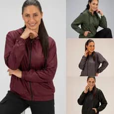 Jaqueta Blusa Corta Vento Feminina Esportiva Corrida Leve Inverno Frio Motoqueira Lisa Impermeavel