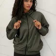 Jaqueta Corta Vento Feminina Lisa Para Corrida Com Capuz E Bolso Resistente Casual Seca Rápido Envio Pronta Entrega