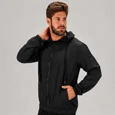 Blusa Corta Vento Masculino Barato Jaqueta Academia Corrida Caminhada Fitness Touca  Envio Rapido