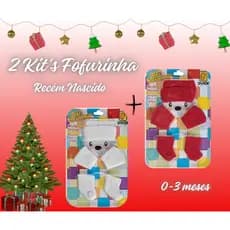 Kit 2 Fofurinha Recém Nascido com Touca Luva e Meias Bebê Menino e Menina carnaval