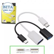 Cabo Adaptador OTG Type C Tipo C USB Femea Passar Fotos Vídeos e outros Arquivos para o seu Celular.
