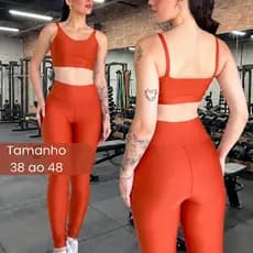 Conjunto Feminino Fitness Legging e Top Cós Alto Compressão Modeladora PREMIUM