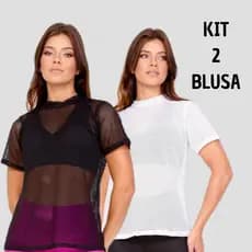 Blusa Comprida Tampa BumBum Com Manga  Arrastão Camiseta Feminina tule Dia a Dia  Roupa de Academia