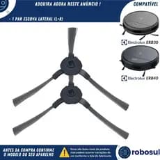 Par De Escovas Para Robô Aspirador Electrolux HOME-E POWER ERB30 HOME-E ULTRA ERB40